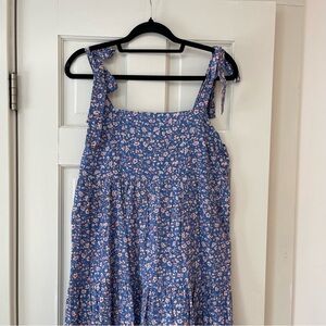 Madewell Blue Smocked Dress